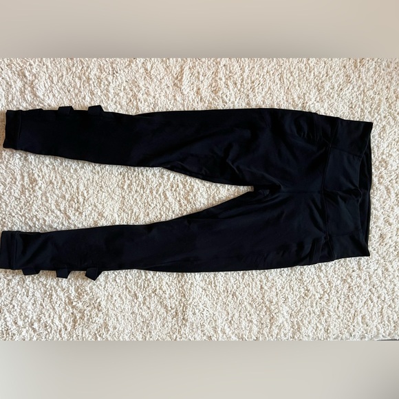 Athleta Black Leggings with Lace back Size Medium - Picture 5 of 9